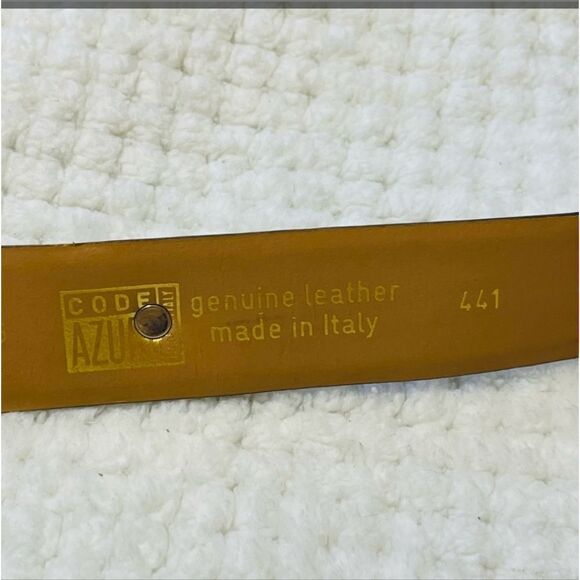 Code Azure Made in Italy Leather Medusa Belt Excellent Condition - Picture 4 of 6